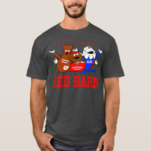 T-shirt Grange Rouge Poulet Faim Hamburger Gros Poisson Fa
