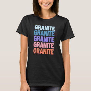 T-shirt Granit Grand-père Grand-papa Texte Répété Moderne