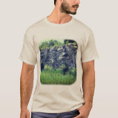 T-shirt Granit Rock Wall Cattails Pond Nature (Devant)