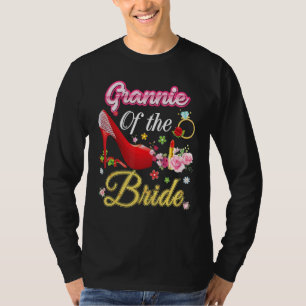 T-shirt Grannie De La Mariée Joyeux Mariage Flower Sho ros