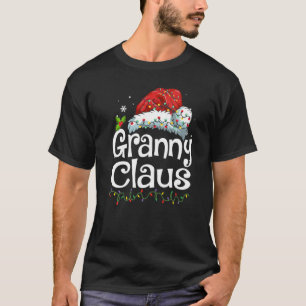 T-shirt Granny Claus Santa Hat Noël Pyjama Famille Mat