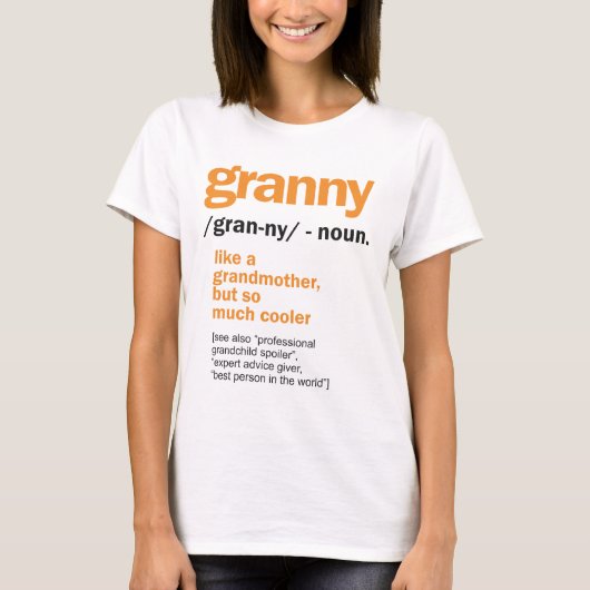T-shirt Granny Définition Grandma Cadeau (Devant)