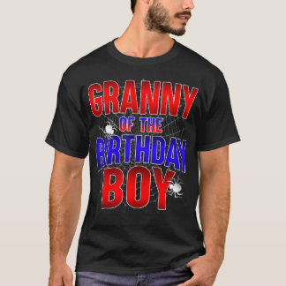 T-shirt Granny Of The Birthday Boy Costume Spider Annivers