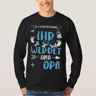 T-shirt Granny Überraschung Ihr Werdet Oma + Opa  Baby Boy