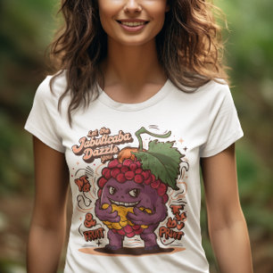 T-shirt Grape Galore : Caractère Dessin Avec Jabuticaba