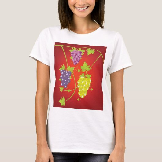 T-shirt Grapevine Avec Des Joncs De Raisins (Devant)