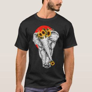T-shirt Graphi esthétique féminine de tournesol floral élé