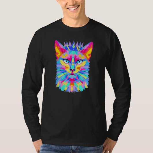 T-shirt Graphic cat retro for cat cat mother Cat Crown (Devant)