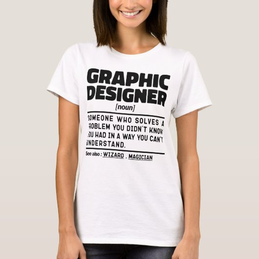 T-shirt Graphic Designer Noun Professional Creator Design (Devant)
