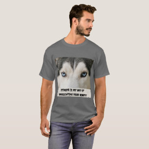 T-shirt Graphic Dog Print Staring est mon chemin