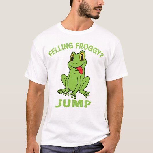 T-shirt Graphic Frog - "FELLING FROGGY ? JUGER (Devant)