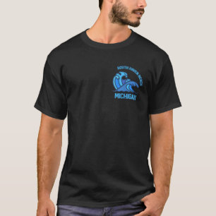 T-shirt Graphic South Haven Beach Michigan Pocket Wave Sou