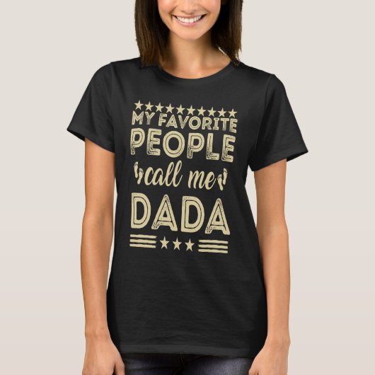 T-shirt graphic tees My Favorite People Call Me Dada (Devant)