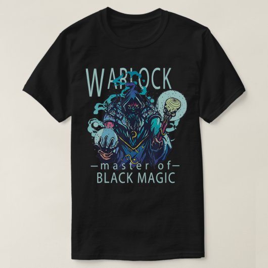 T-shirt Graphic Warlock Sorcerer Black Magic Spellcaster T (Design devant)