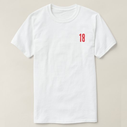 T-shirt graphique 18 avec expérience (Design devant)