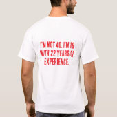 T-shirt graphique 18 avec expérience (Dos)