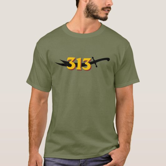 T-shirt graphique 313 | Conception de nombre minim (Devant)