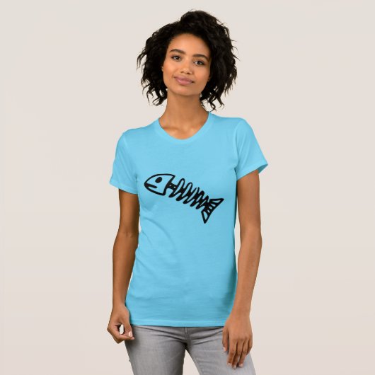 T-shirt graphique à arête de poisson côtier pour f (Devant entier)