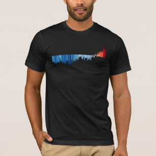 T-shirt Graphique à bandes de réchauffement Températures m