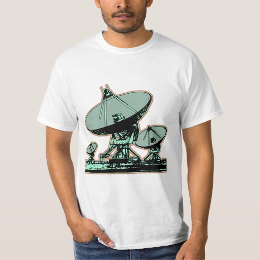 T-shirt Graphique à écran satellite rétro (Devant)