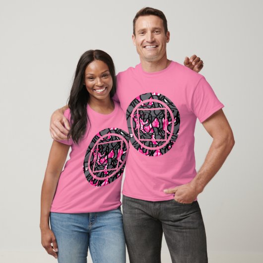 T-shirt graphique à impression de cercle géométriq (Unisexe)