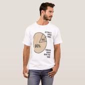 T-shirt Graphique à secteurs de la procrastination - Pensé (Devant entier)