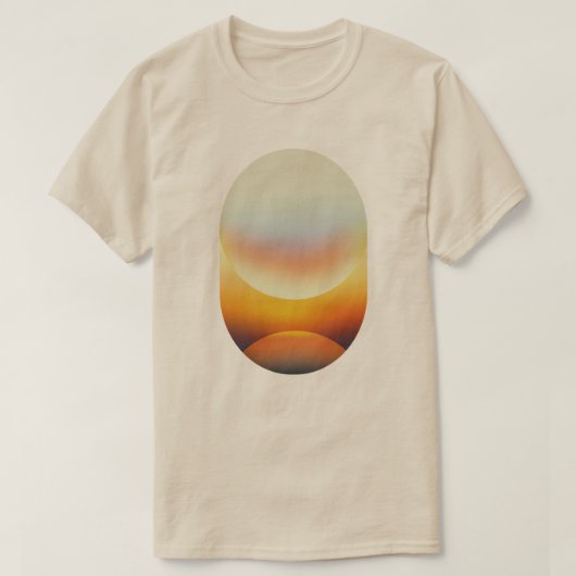 T-Shirt Graphique Abstrait Coucher de Soleil Rétro (Design devant)