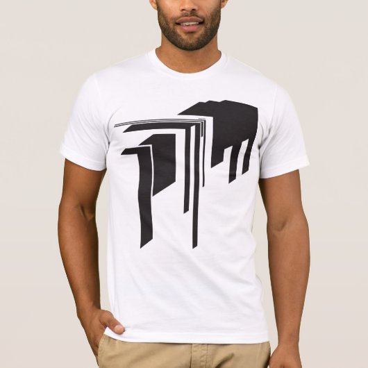 T-shirt graphique abstrait de coutume de squareart (Devant)