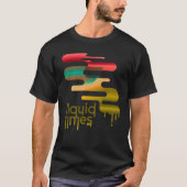 T-Shirt Graphique Abstrait "Liquid Times" avec Eff (Devant)