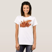 T-shirt graphique abstrait orange accrocheur (Devant entier)