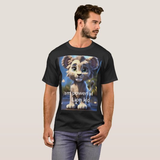 T-shirt graphique adorable Lion Cub (Devant entier)