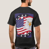 T-Shirt Graphique Aigle Drapeau Américain (Dos)