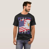 T-Shirt Graphique Aigle Drapeau Américain (Devant entier)