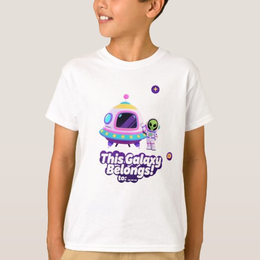 T-shirt graphique alien pour garçons (Devant)