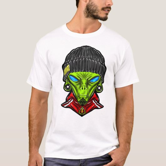T-Shirt Graphique Alien Urbain (Devant)