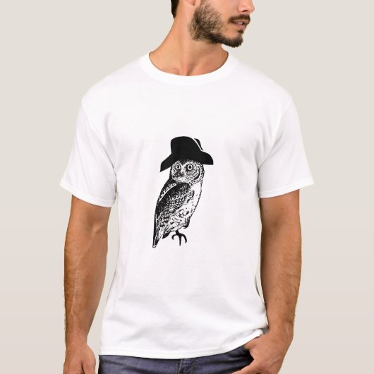 T-shirt Graphique aliéné de hibou (Devant)