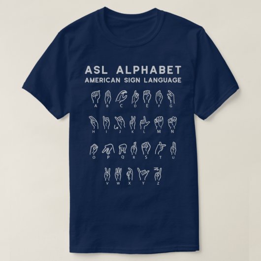 T-shirt Graphique alphabétique en langage des signes améri (Design devant)
