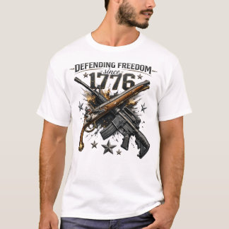 T-shirt Graphique Americana Patriotique de la Liberté 1776