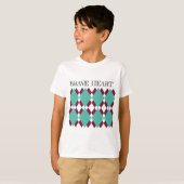 T-Shirt graphique Argyle pour garçons (Devant entier)