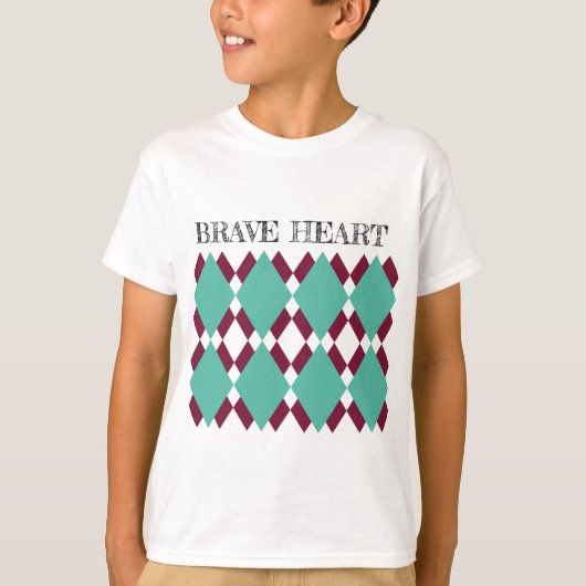 T-Shirt graphique Argyle pour garçons (Devant)