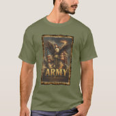 T-shirt Graphique "ARMÉE" avec aigle et drapeau (Devant)
