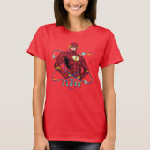 T-shirt Graphique atomique Flash de dessin (Devant)
