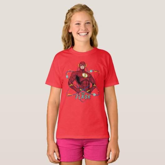 T-shirt Graphique atomique Flash de dessin (Devant entier)