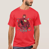 T-shirt Graphique atomique Flash de dessin (Devant)