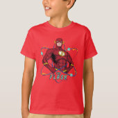 T-shirt Graphique atomique Flash de dessin (Devant)