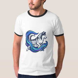 T-shirt Graphique Aura bleu électrique Spirit Husky