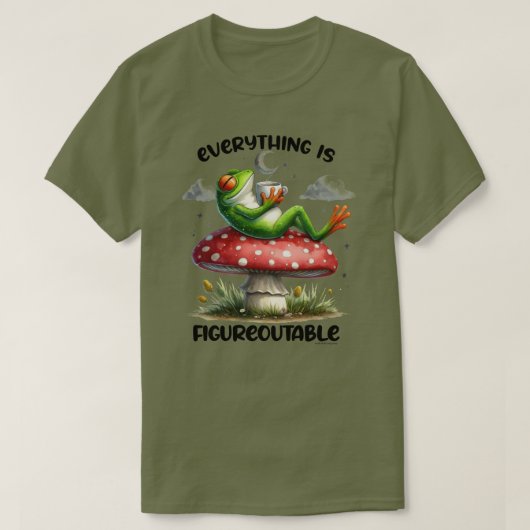 T-Shirt Graphique avec Citation Smart Frog - Figur (Design devant)