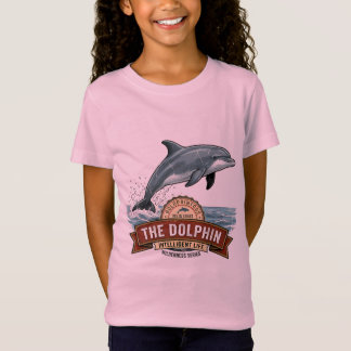 T-shirt graphique avec dauphins et étoiles pour fi