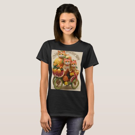 T-shirt graphique avec des chats mignons et un cha (Devant entier)