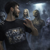 T-shirt graphique avec des entités OVNIS courammen